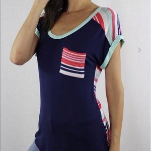 Woman’s round neck pocket tee